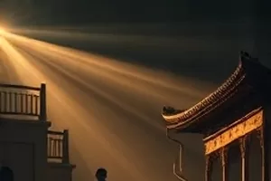 剧情片《归途列车》夜行绿皮车厢内的封面画面